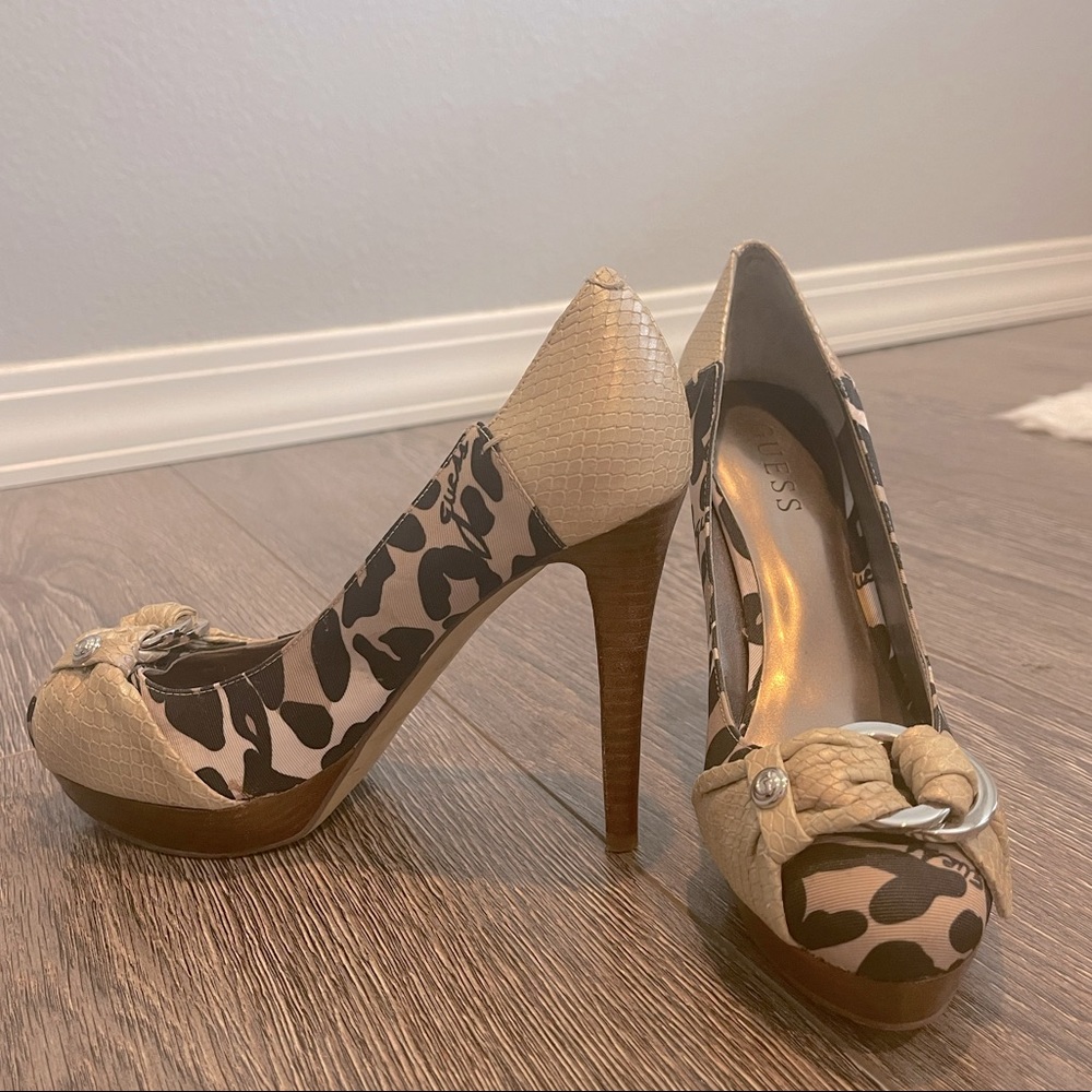 Guess leopard heels